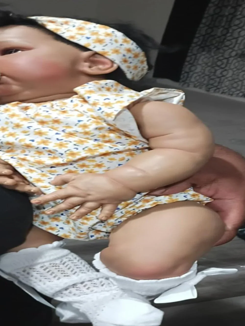 24 Inch Reborn Baby Doll Black Girl Silicone Vinyl Cloth Body Lifelike Toddler